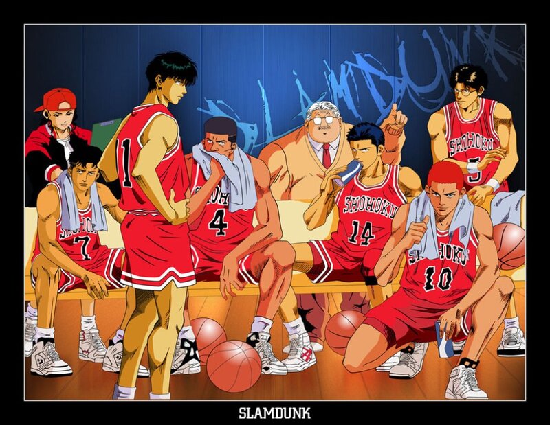 Basketball Team in Locker Room