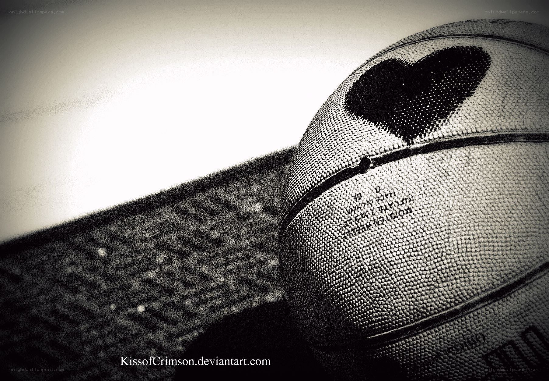 basketball with heart design