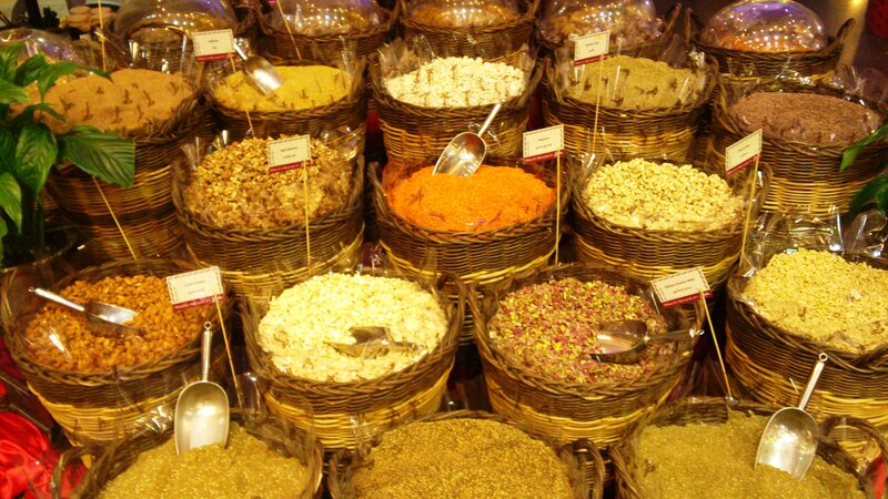 Baskets of Grains and Nuts