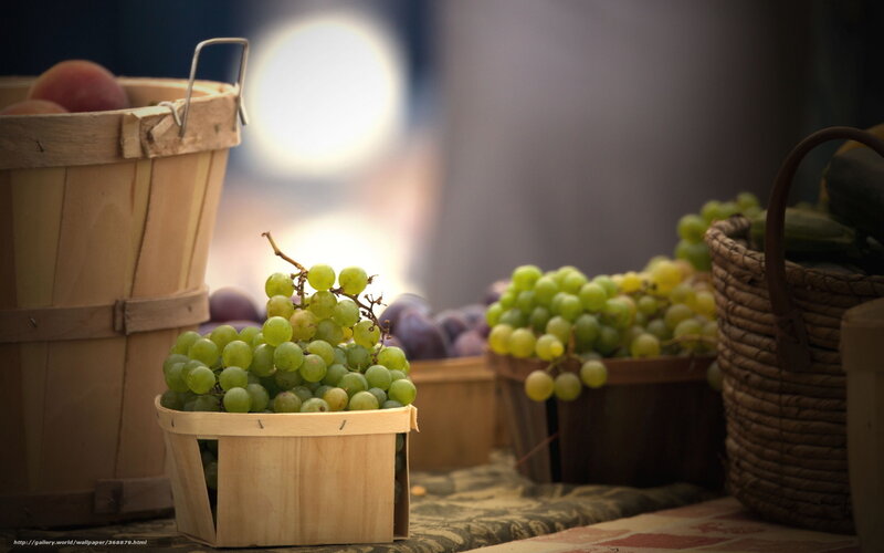 Baskets of Green Grapes — Calm