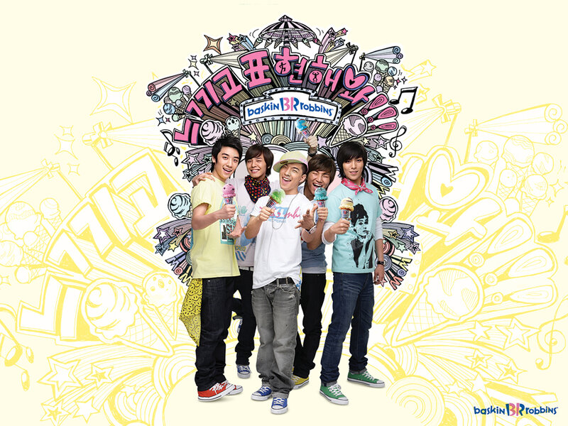 Baskin Robbins ice cream ad with K-pop group