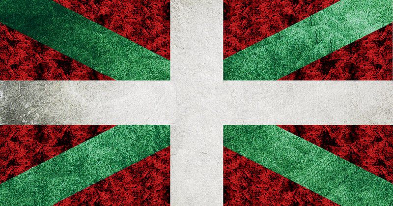 Basque flag with distressed texture