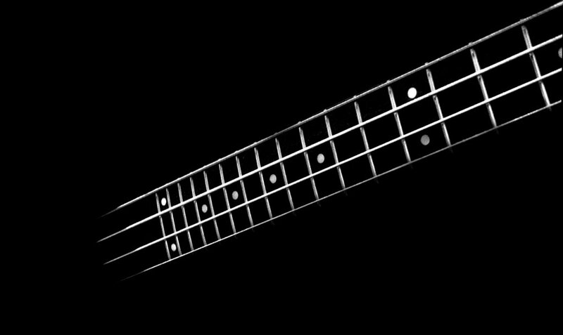 bass guitar fretboard
