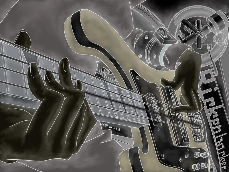 Bass guitar illustration
