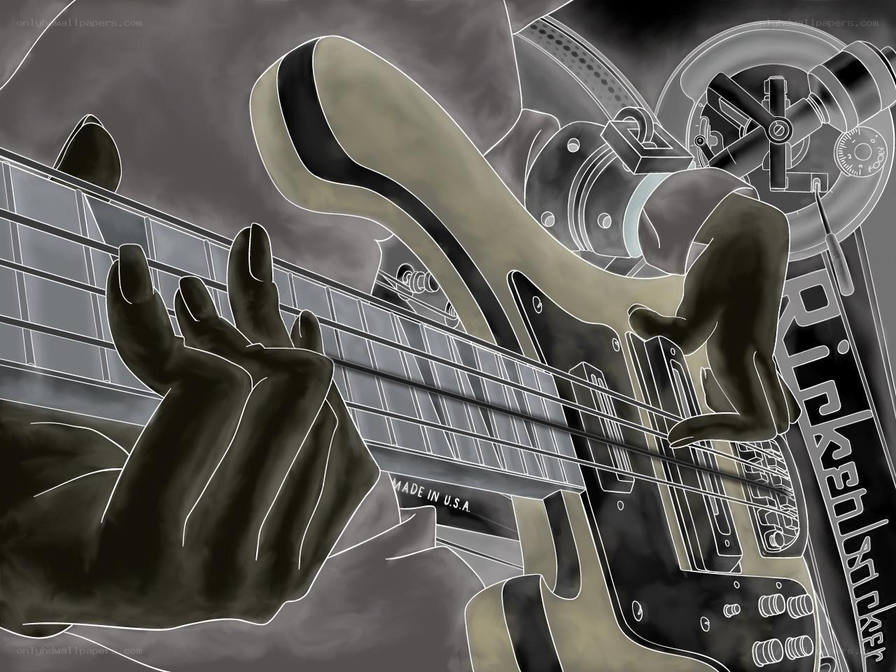 Bass guitar illustration