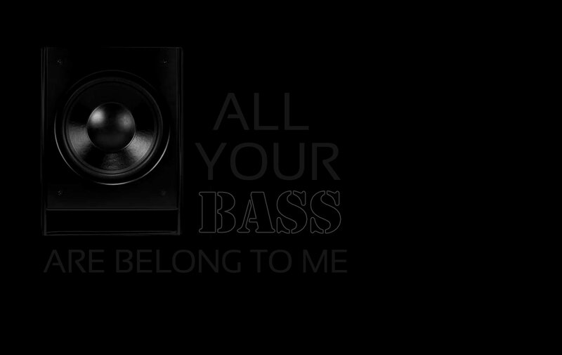 bass speaker with text