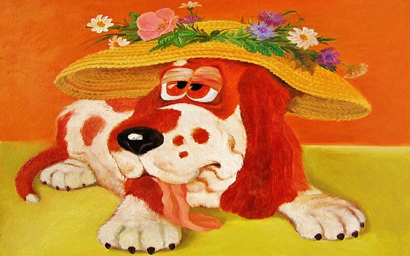 Basset Hound Dog — Orange