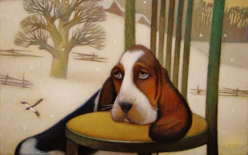 Basset Hound on Chair
