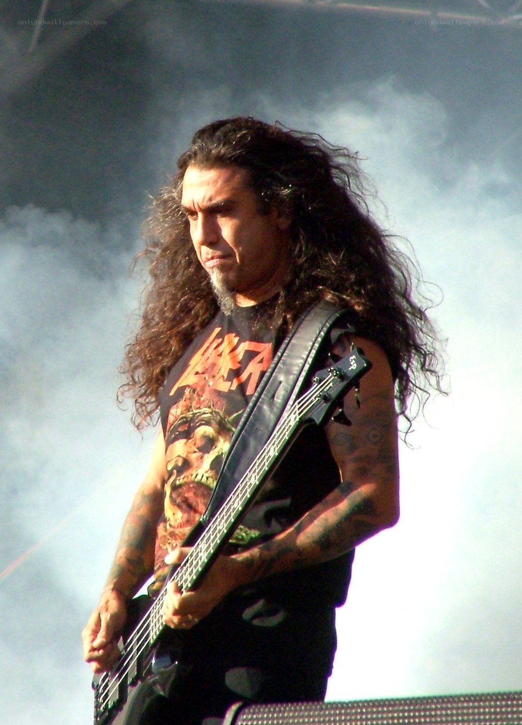 bassist performing on stage
