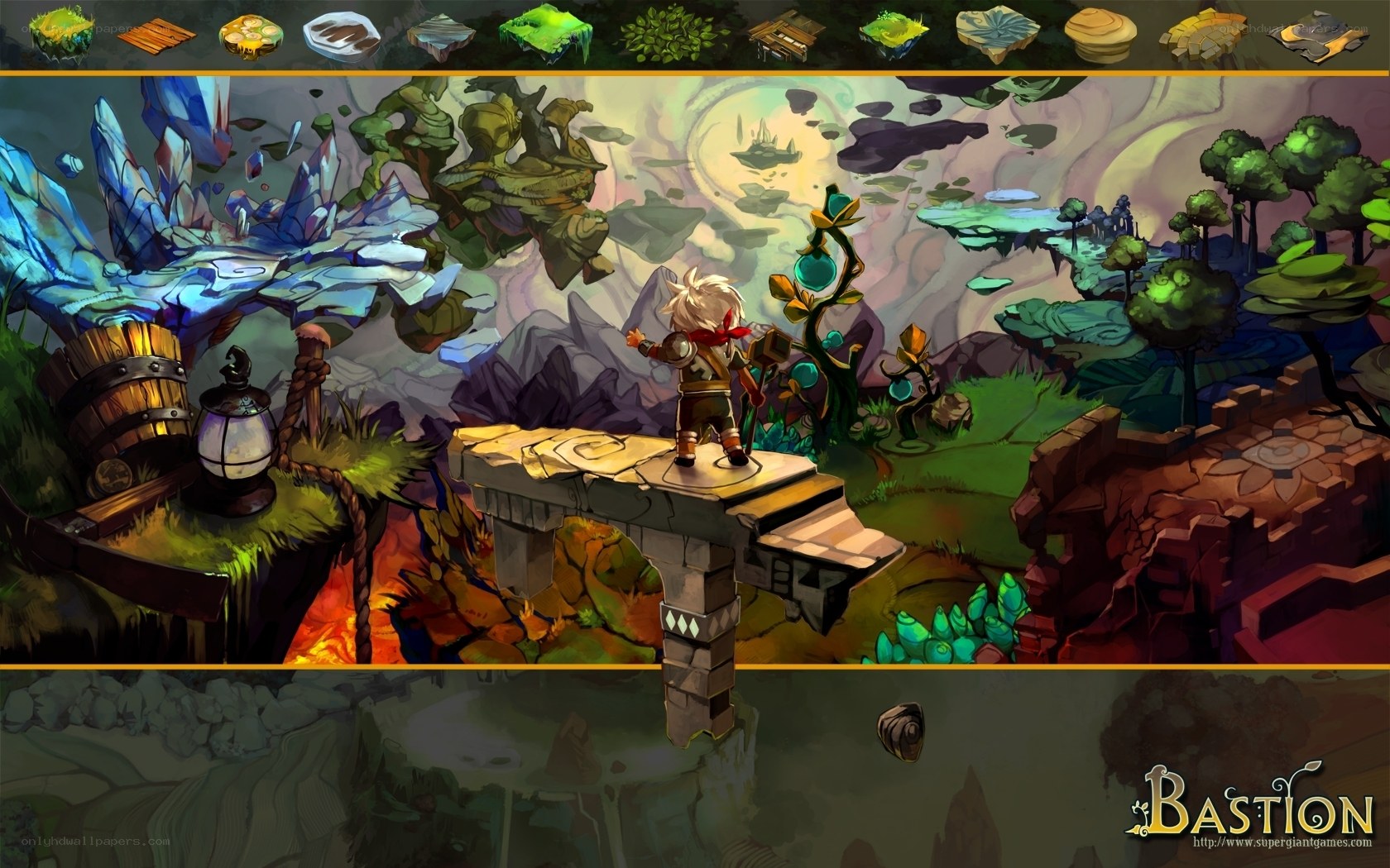 Bastion game art scene