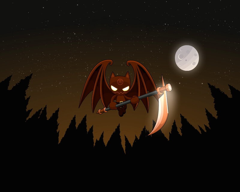 bat character with scythe