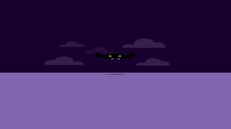Bat Flying at Night
