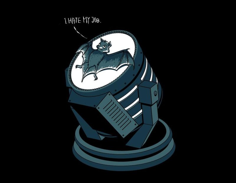 bat in spotlight