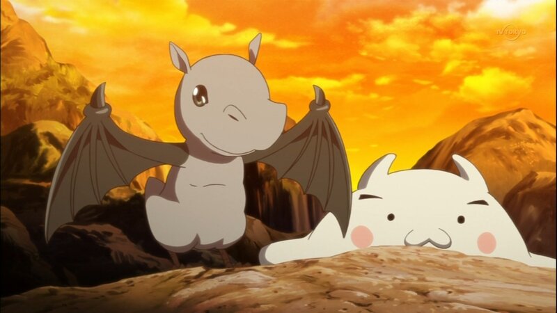 bat-like creatures at sunset