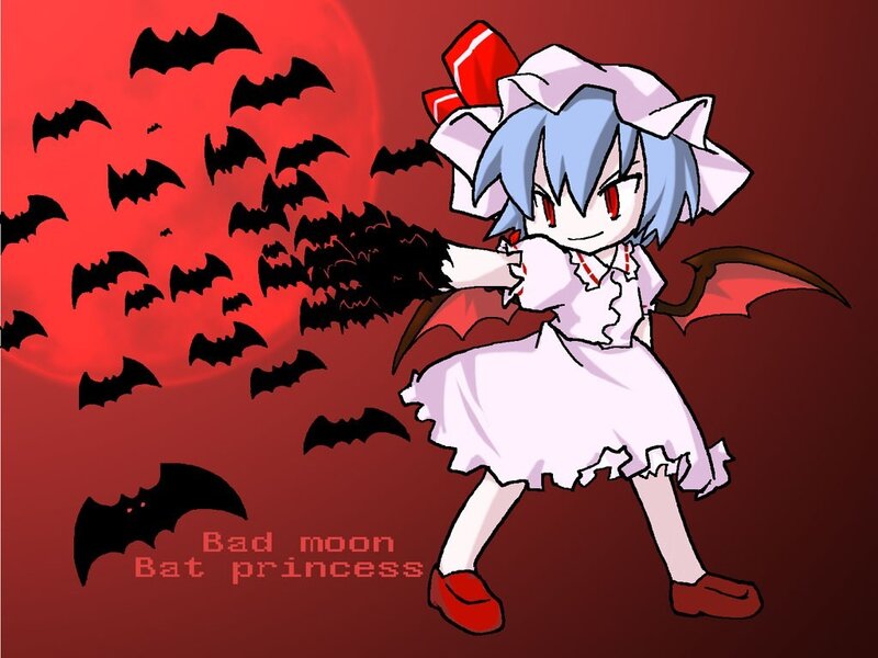 Bat princess with red moon