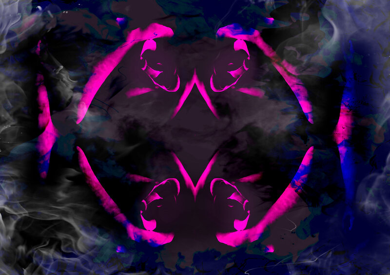 Bat Symbol in Smoke — Purple