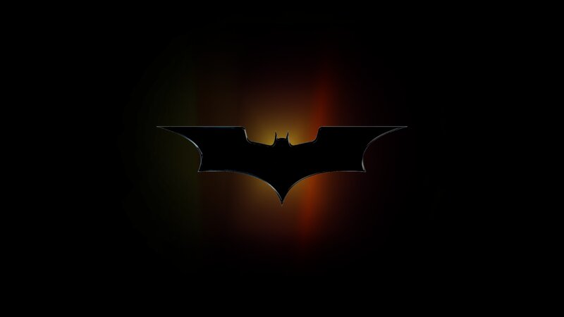 Bat Symbol Logo — Black, Dramatic, Digital Art, Light