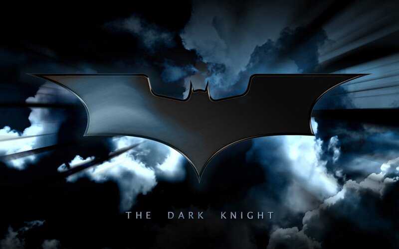 Bat Symbol Logo — Black, Dramatic, Night