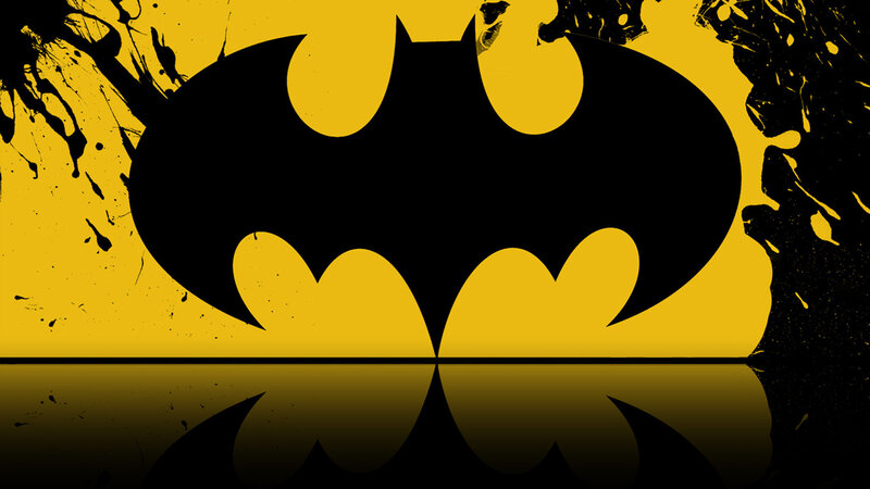 Bat Symbol Logo — Black, Dramatic