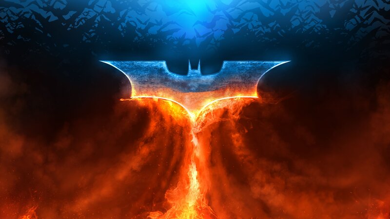 Bat Symbol Logo — Blue