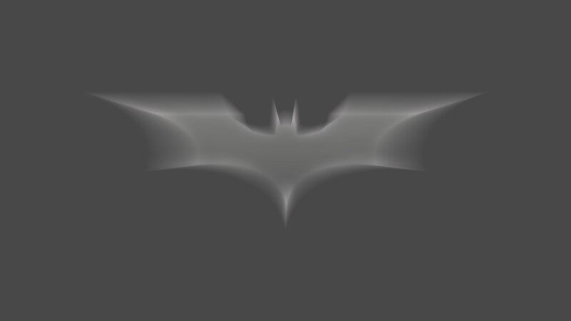 Bat Symbol Logo — Gray, Dark