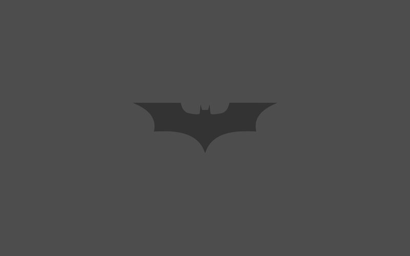 Bat Symbol Logo — Gray, Neutral