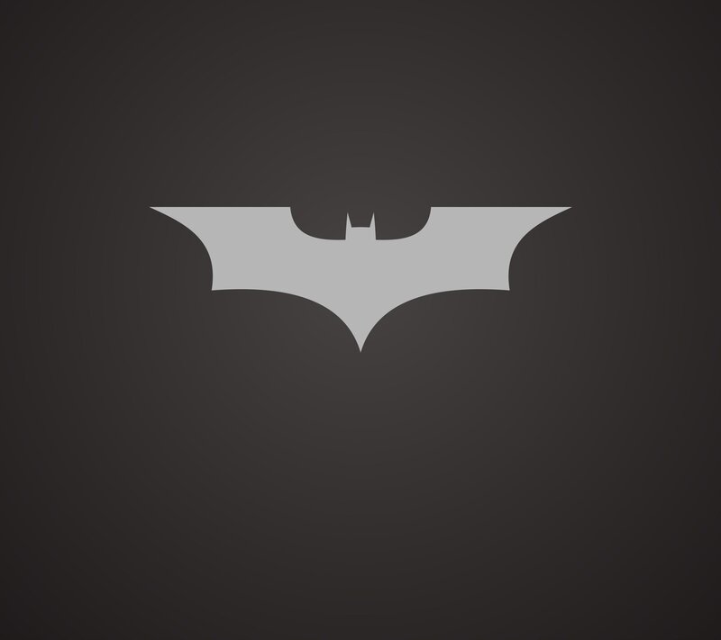 Bat Symbol Logo — Gray
