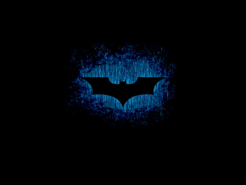 Bat Symbol on Blue Background