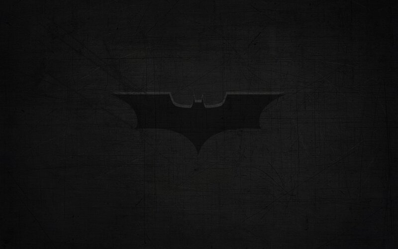 Bat Symbol on Dark Surface — Black
