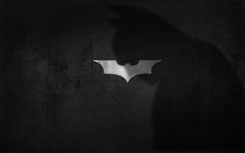 Bat Symbol on Dark Wall