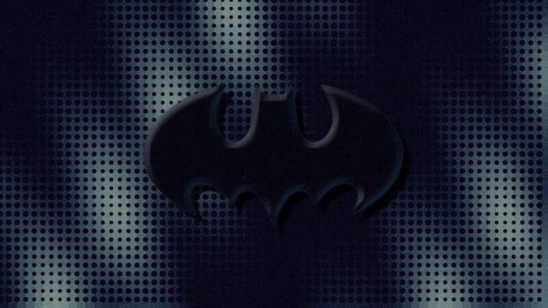 Bat Symbol on Metal — Black