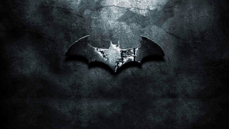Bat Symbol on Wall — Black, Dark, Dramatic