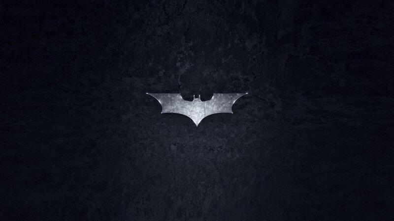 Bat Symbol on Wall — Black, Dark, Night