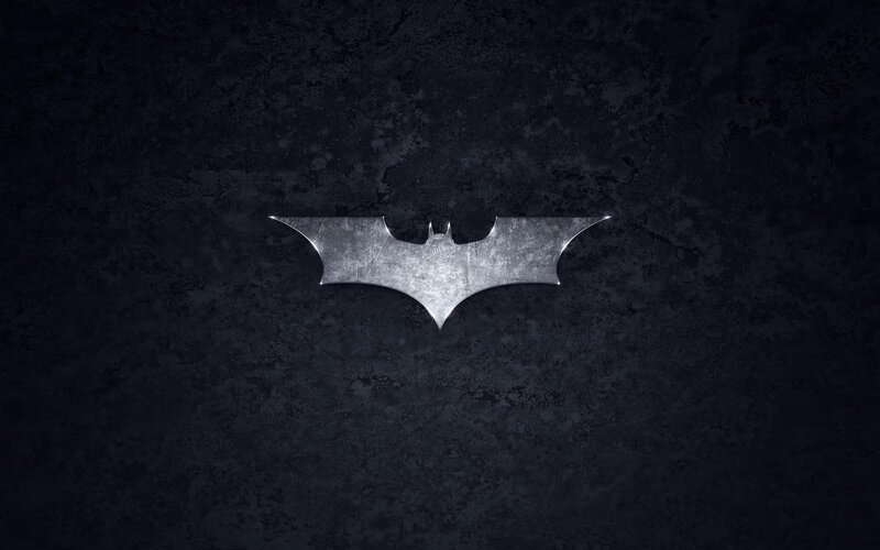 Bat Symbol on Wall — Black, Dark
