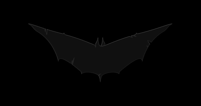 Bat Symbol Silhouette — Black