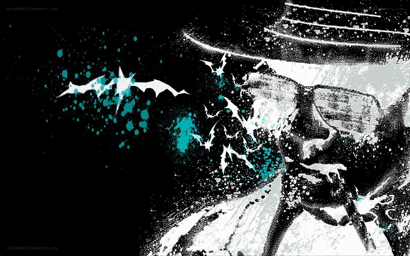 bat-themed graphic art