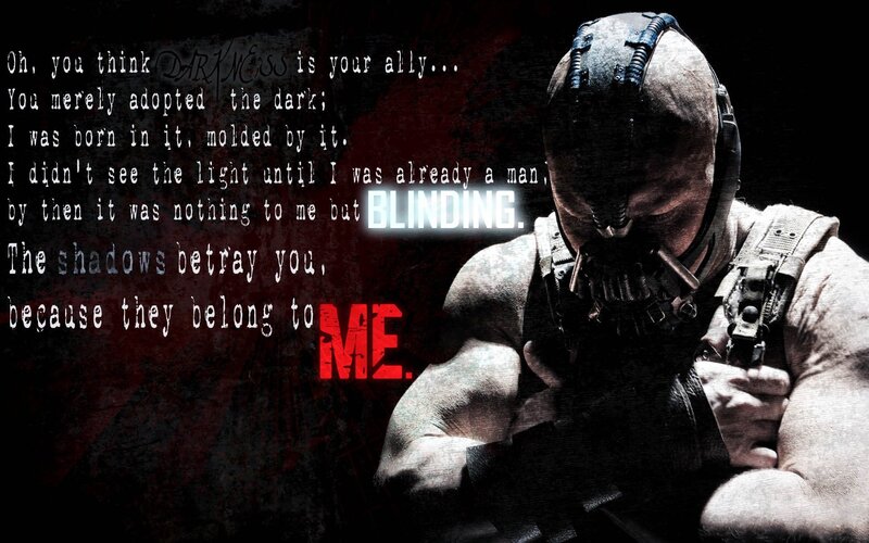 Batarang-wearing Man — Black, Dramatic, Photograph, Text