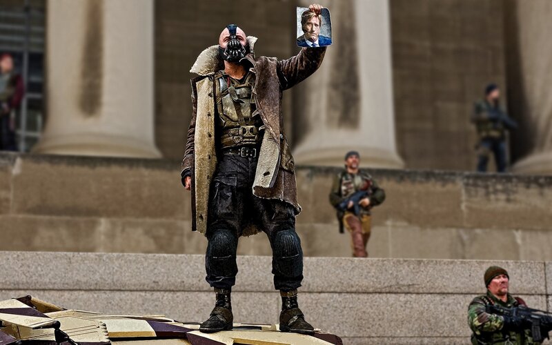 Batarang-wielding Man — Brown, Dramatic, Afternoon