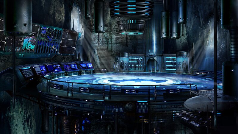 Batcave Control Room — Blue, Dramatic, Night, Digital Art