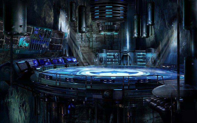 Batcave Control Room — Blue, Dramatic