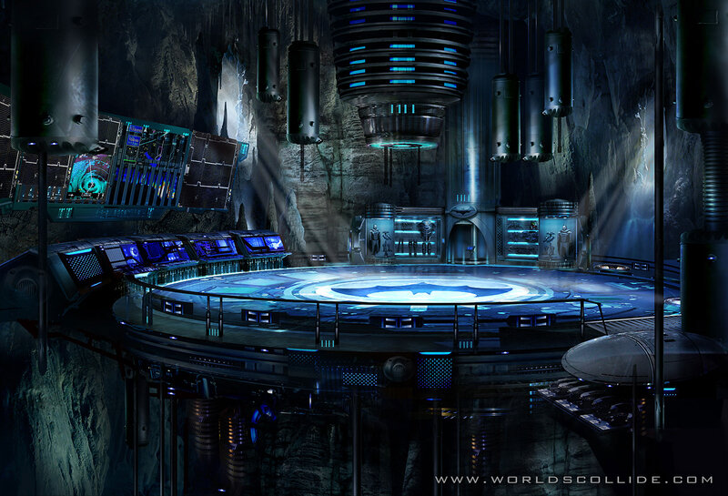 Batcave Control Room — Blue