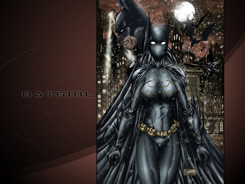 Batgirl and Batman in Gotham
