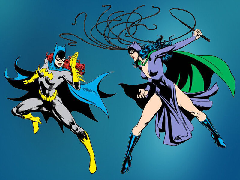 Batgirl and Catwoman
