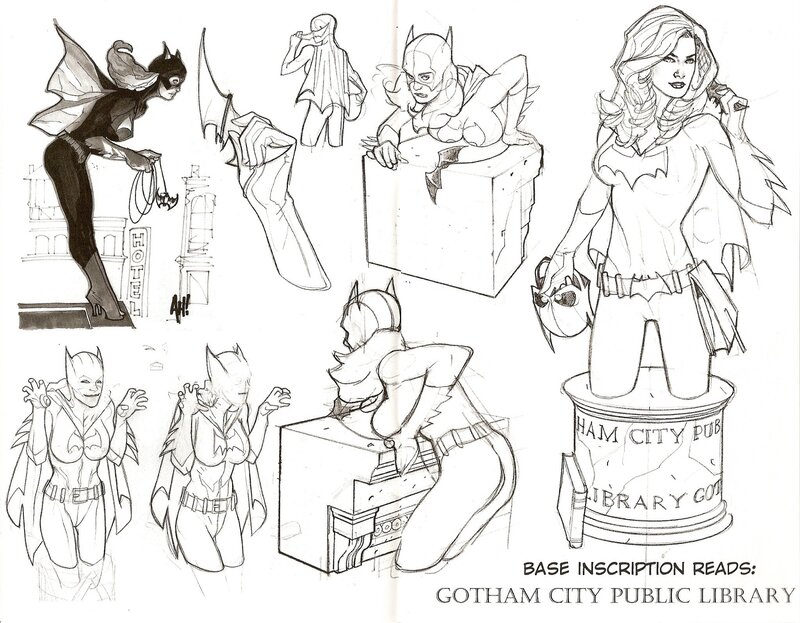 Batgirl character design sketches