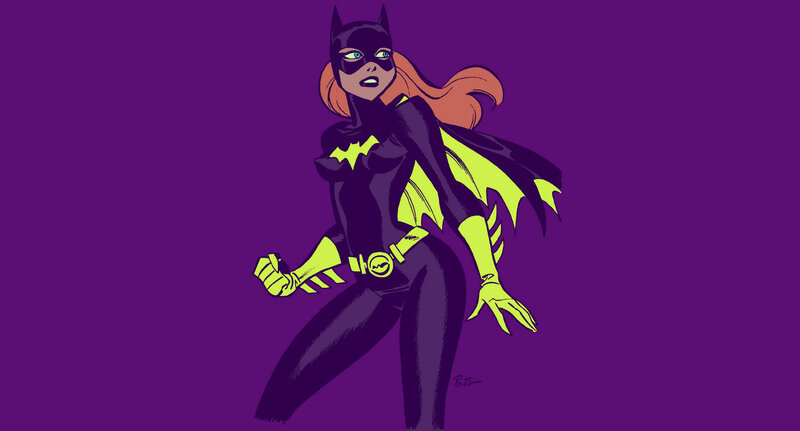 Batgirl Character — Purple, Confident, Comic