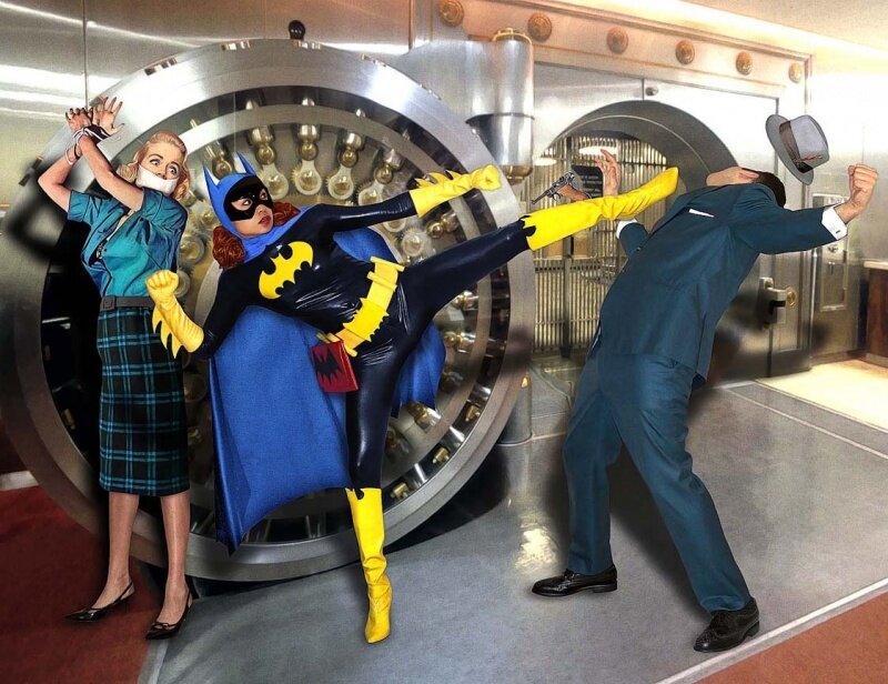 Batgirl Fighting Criminals