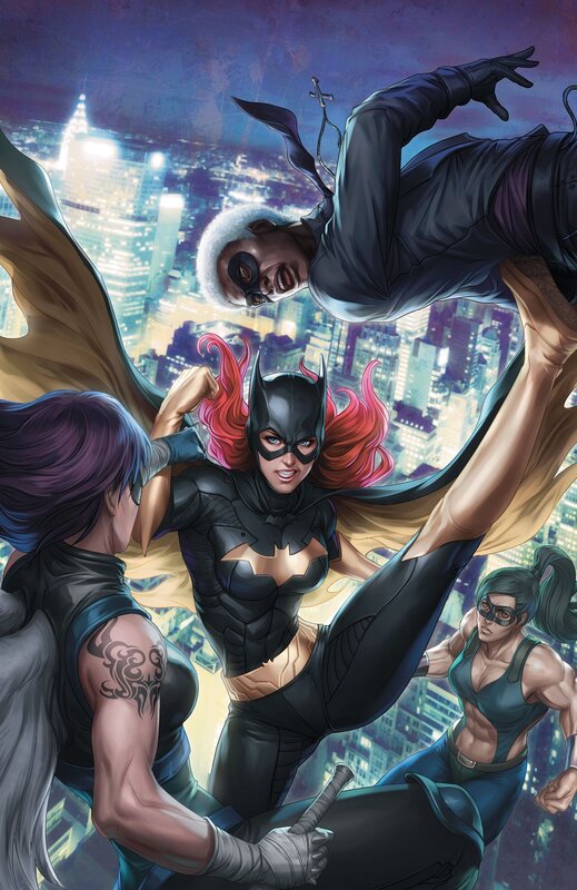 Batgirl Fighting Villains