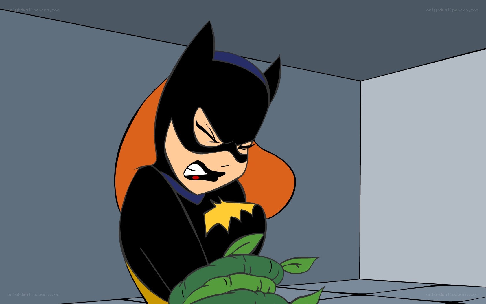 Batgirl in a corner