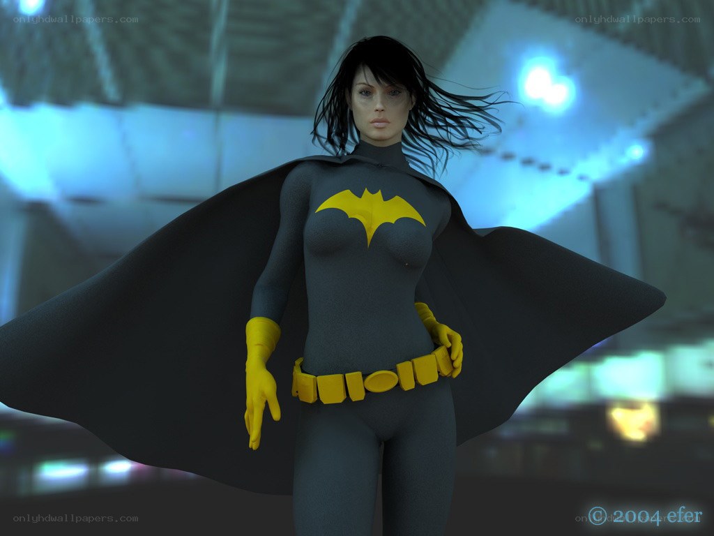 Batgirl in a dark city