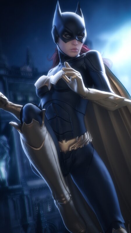Batgirl in Costume — Blue, Dramatic
